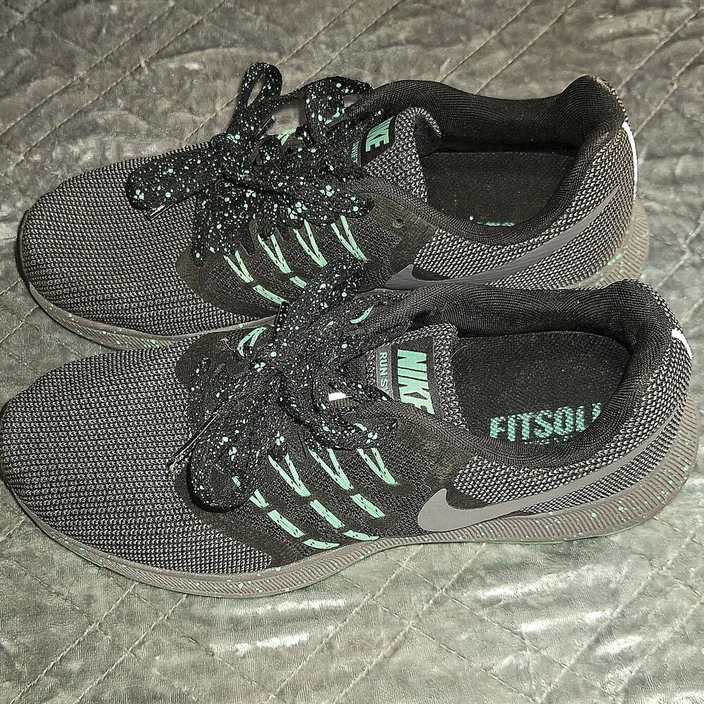 Nike Run Swift Women's Sneakers Size 6 Black Mint AR1904-001 VGUC - Picture 5 of 8